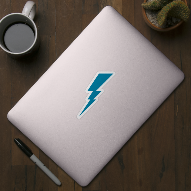 Lightning Bolt geometric Blue Symbol by TMBTM